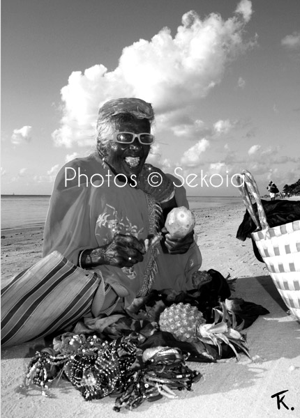 Ile Maurice noir et blanc Portrait